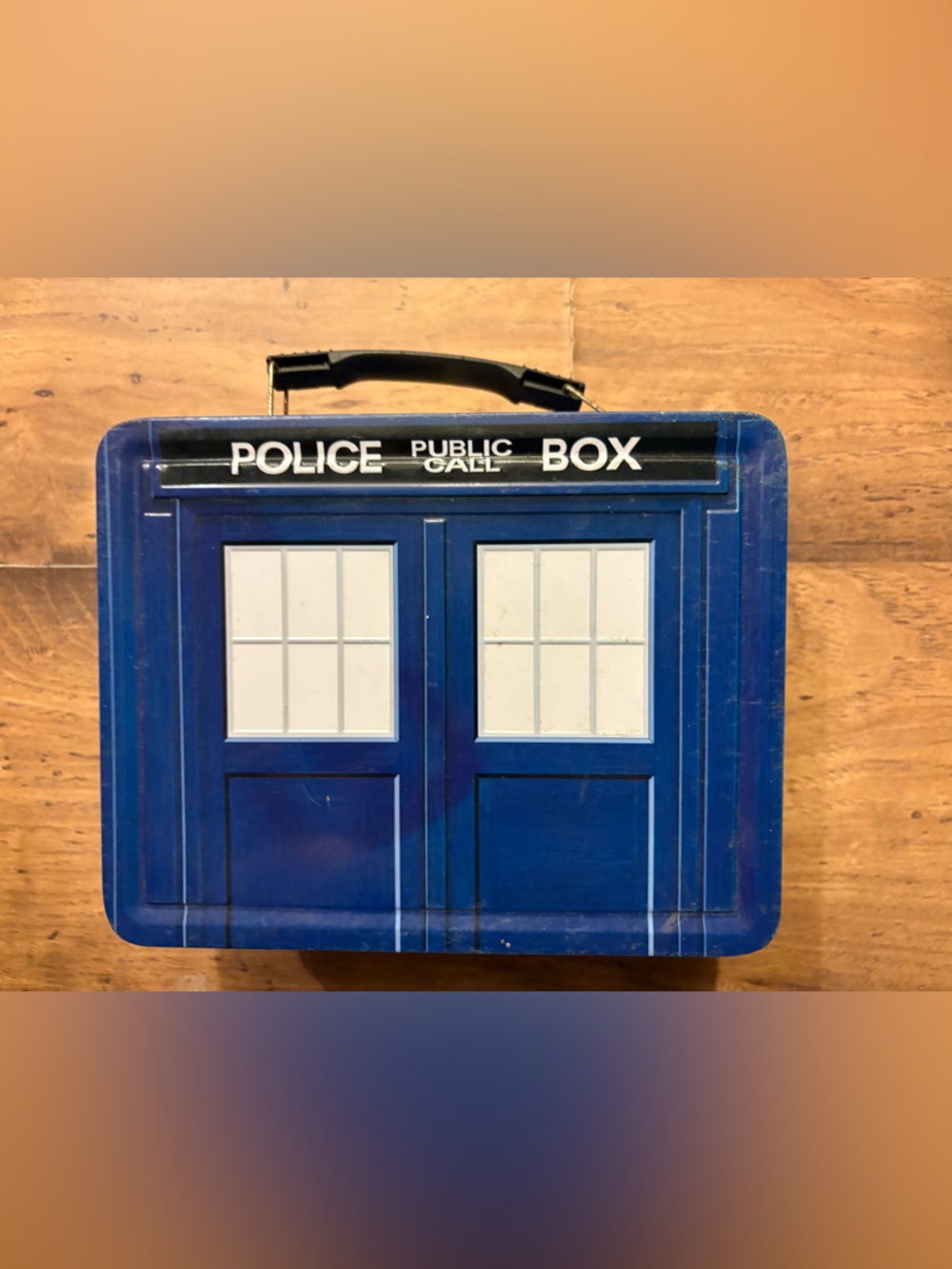 Doctor Who Police Box Tardis Tin Tote Lunchbox 2009 Collectible BBC